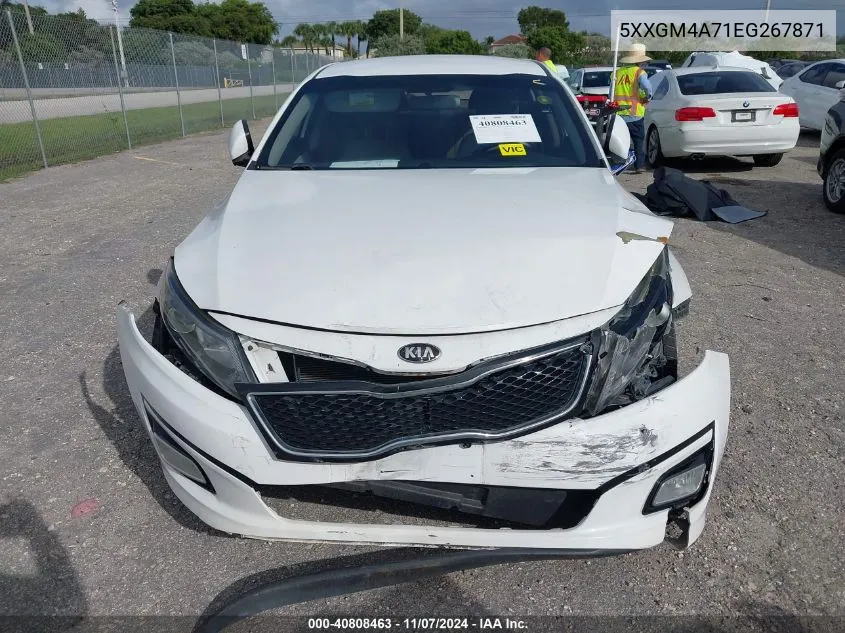 2014 Kia Optima Lx VIN: 5XXGM4A71EG267871 Lot: 40808463