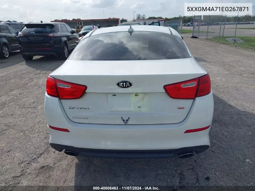 2014 Kia Optima Lx VIN: 5XXGM4A71EG267871 Lot: 40808463