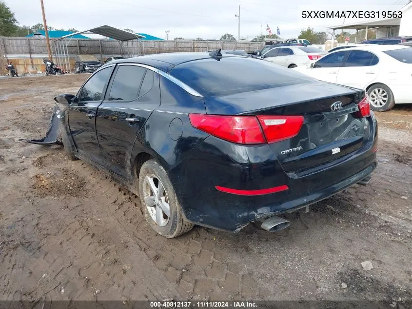 2014 Kia Optima Lx VIN: 5XXGM4A7XEG319563 Lot: 40812137