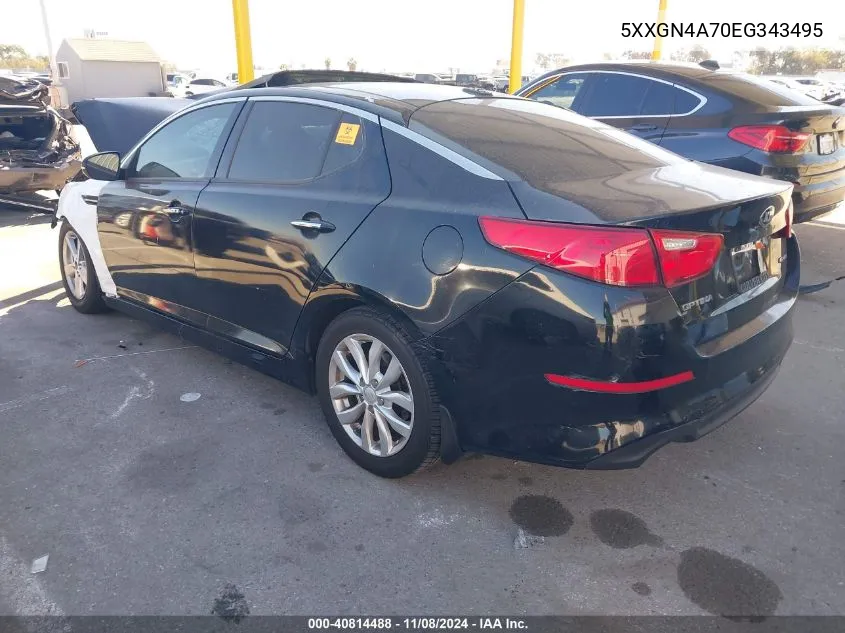 2014 Kia Optima Ex VIN: 5XXGN4A70EG343495 Lot: 40814488