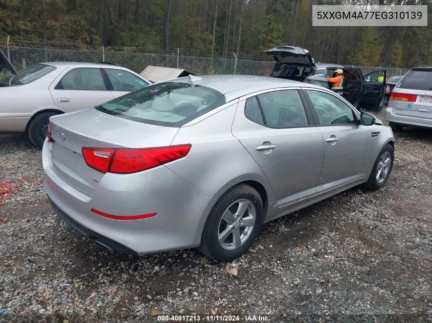 2014 Kia Optima Lx VIN: 5XXGM4A77EG310139 Lot: 40817213