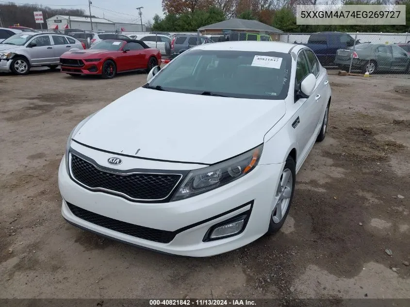 2014 Kia Optima Lx VIN: 5XXGM4A74EG269727 Lot: 40821842