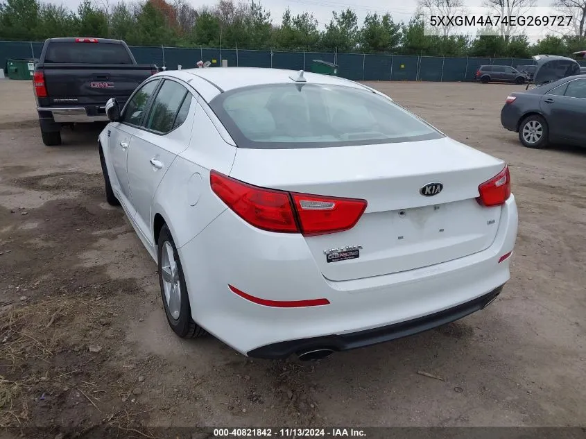 2014 Kia Optima Lx VIN: 5XXGM4A74EG269727 Lot: 40821842