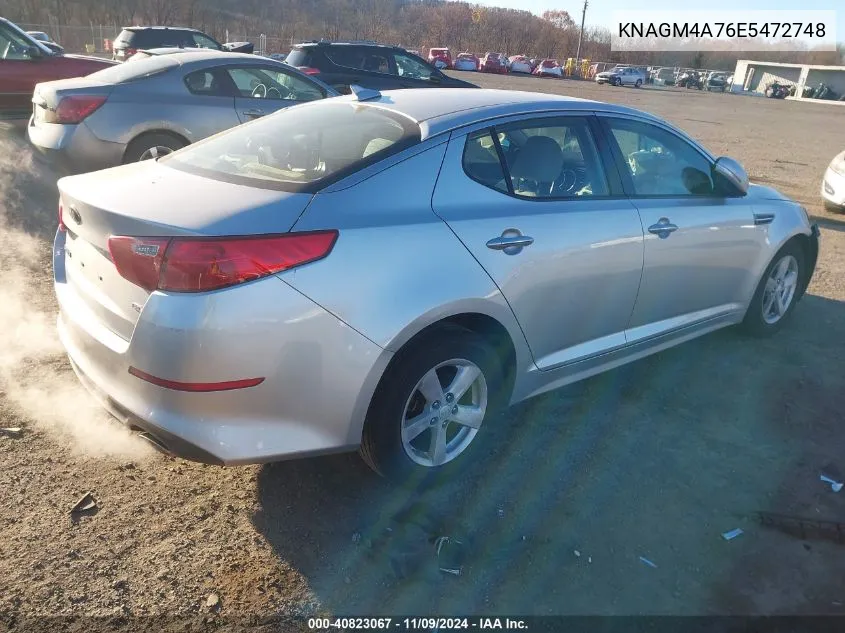 2014 Kia Optima Lx VIN: KNAGM4A76E5472748 Lot: 40823067