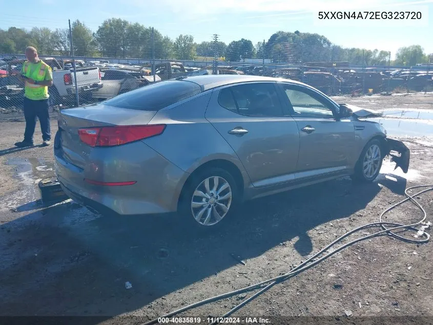 2014 Kia Optima Ex VIN: 5XXGN4A72EG323720 Lot: 40835819