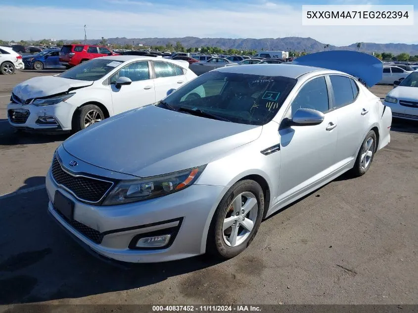 2014 Kia Optima Lx VIN: 5XXGM4A71EG262394 Lot: 40837452