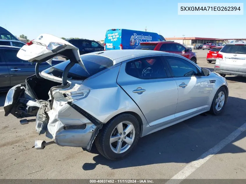 2014 Kia Optima Lx VIN: 5XXGM4A71EG262394 Lot: 40837452