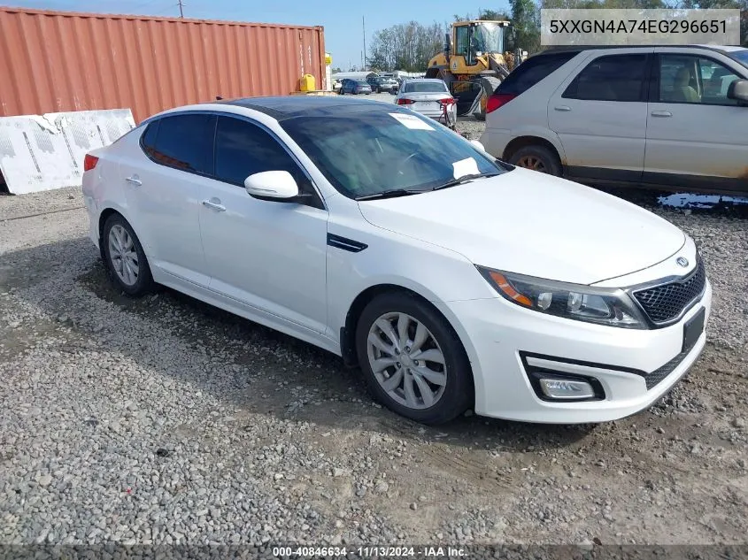 5XXGN4A74EG296651 2014 Kia Optima Ex