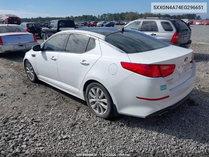 5XXGN4A74EG296651 2014 Kia Optima Ex