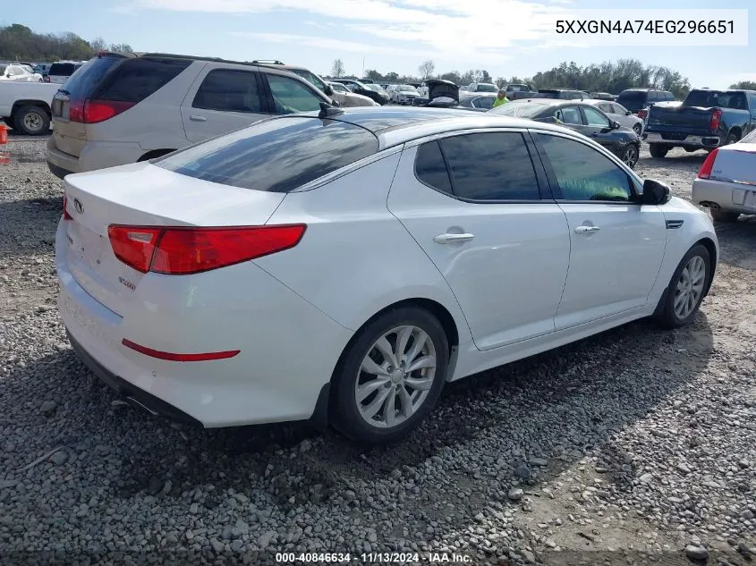 5XXGN4A74EG296651 2014 Kia Optima Ex