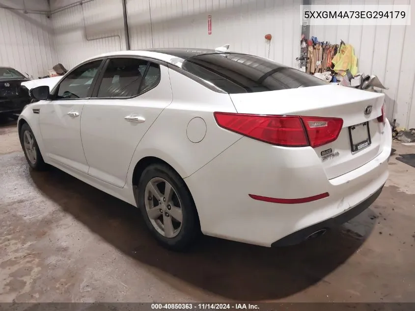 2014 Kia Optima Lx VIN: 5XXGM4A73EG294179 Lot: 40850363