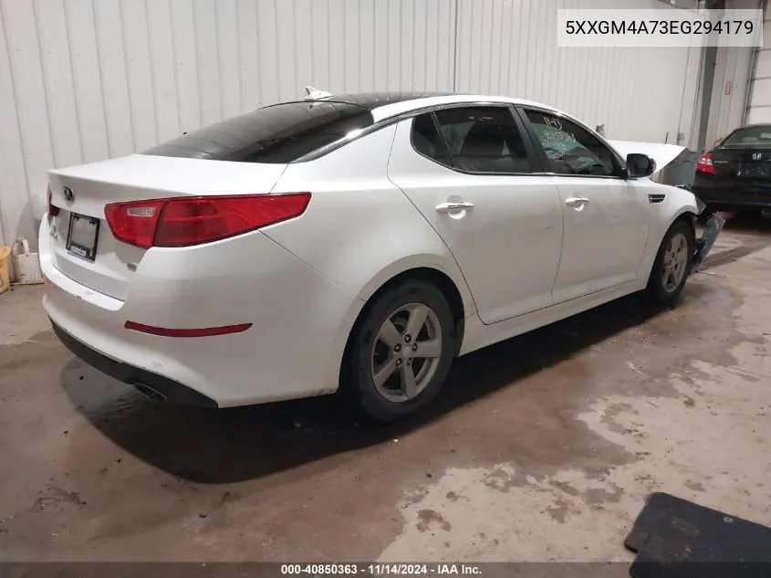 2014 Kia Optima Lx VIN: 5XXGM4A73EG294179 Lot: 40850363