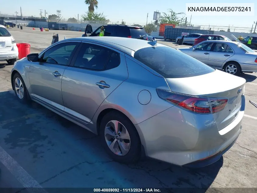 2014 Kia Optima Hybrid Lx VIN: KNAGM4AD6E5075241 Lot: 40859092