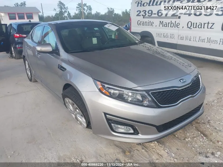 2014 Kia Optima Ex VIN: 5XXGN4A71EG318427 Lot: 40868220