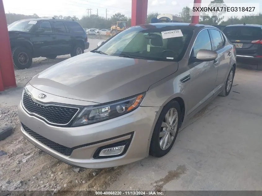 2014 Kia Optima Ex VIN: 5XXGN4A71EG318427 Lot: 40868220