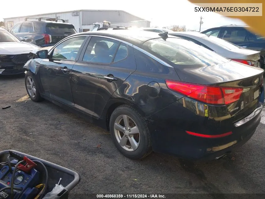 2014 Kia Optima Lx VIN: 5XXGM4A76EG304722 Lot: 40868359