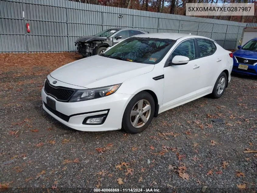 2014 Kia Optima Lx VIN: 5XXGM4A7XEG287987 Lot: 40868869