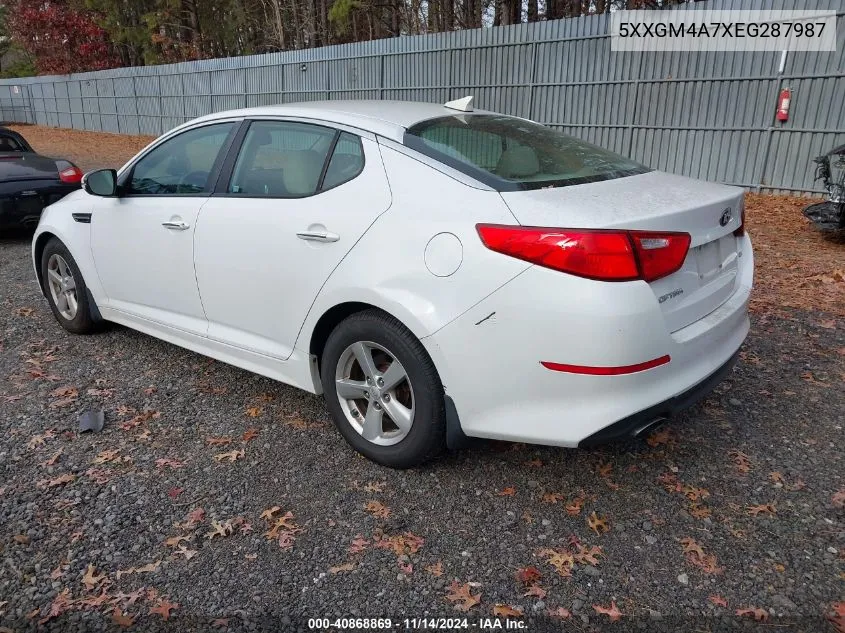 2014 Kia Optima Lx VIN: 5XXGM4A7XEG287987 Lot: 40868869