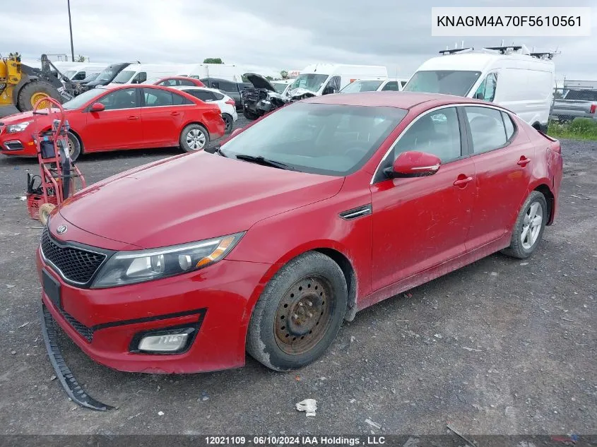 2015 Kia Optima VIN: KNAGM4A70F5610561 Lot: 12021109