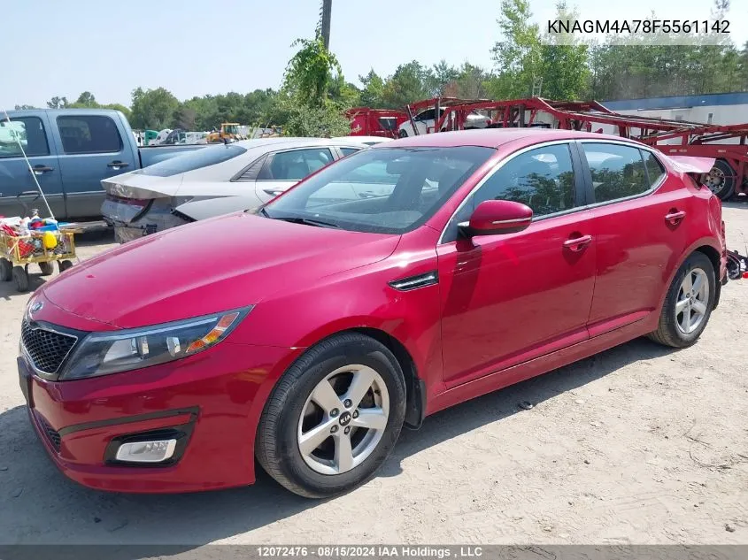 2015 Kia Optima VIN: KNAGM4A78F5561142 Lot: 12072476