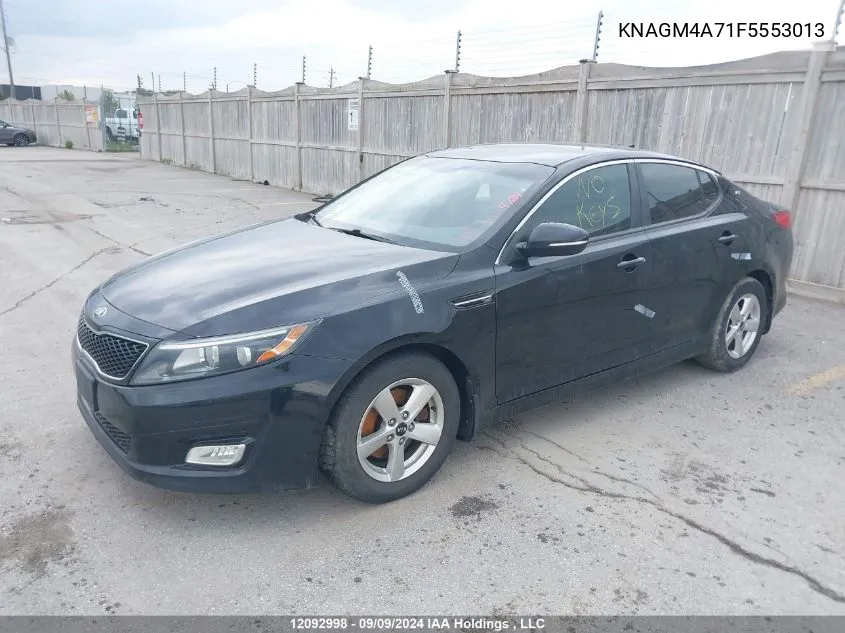 2015 Kia Optima VIN: KNAGM4A71F5553013 Lot: 12092998