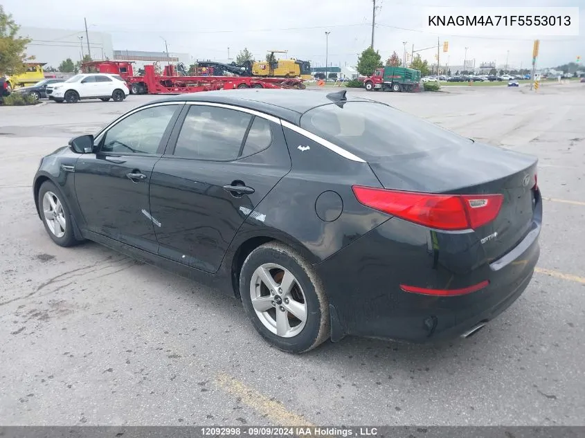 2015 Kia Optima VIN: KNAGM4A71F5553013 Lot: 12092998