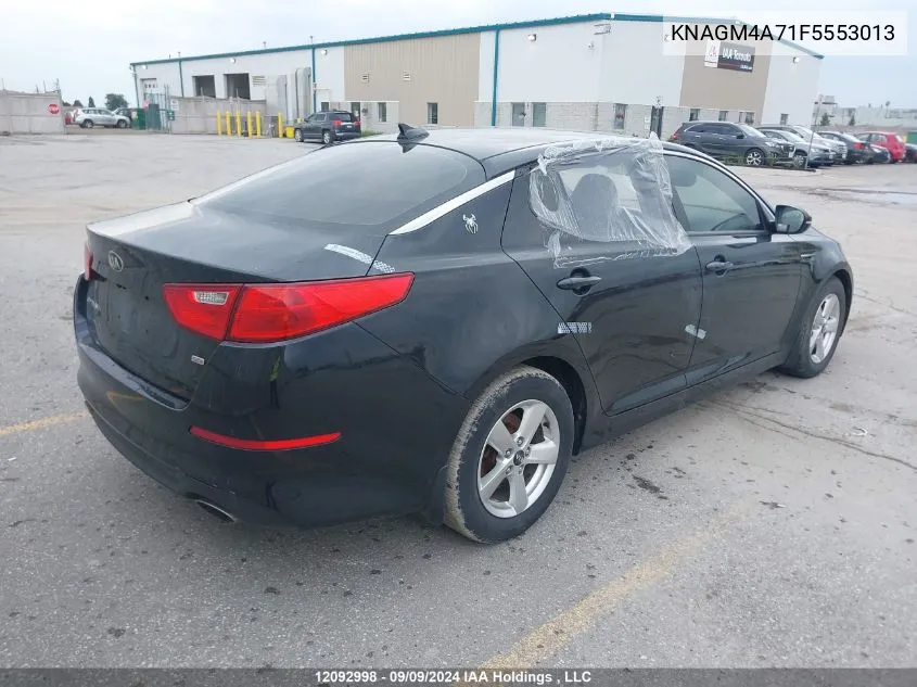 2015 Kia Optima VIN: KNAGM4A71F5553013 Lot: 12092998