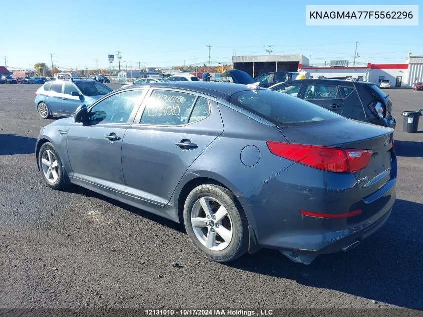 2015 Kia Optima Lx VIN: KNAGM4A77F5562296 Lot: 12131010