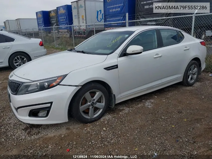 2015 Kia Optima VIN: KNAGM4A79F5552286 Lot: 12135624