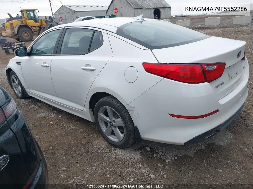 2015 Kia Optima VIN: KNAGM4A79F5552286 Lot: 12135624