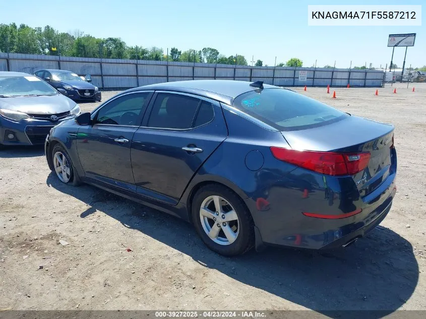 2015 Kia Optima Lx VIN: KNAGM4A71F5587212 Lot: 39272025