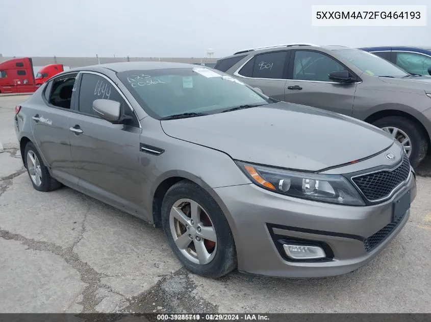 2015 Kia Optima Lx VIN: 5XXGM4A72FG464193 Lot: 39285719