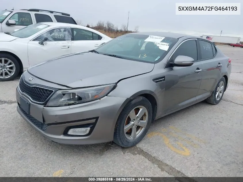 5XXGM4A72FG464193 2015 Kia Optima Lx