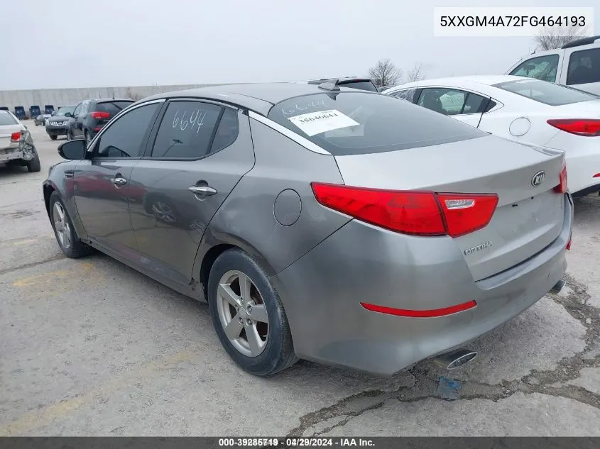 5XXGM4A72FG464193 2015 Kia Optima Lx