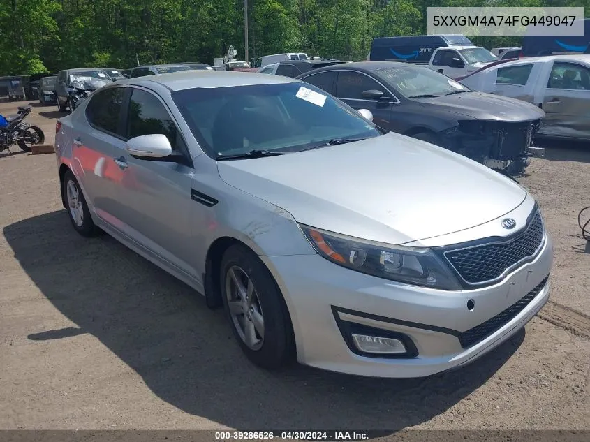 2015 Kia Optima Lx VIN: 5XXGM4A74FG449047 Lot: 39286526