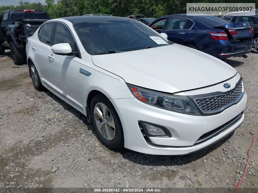 2015 Kia Optima Hybrid VIN: KNAGM4AD3F5089597 Lot: 39298142