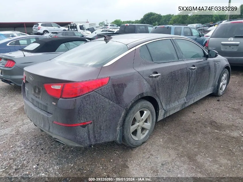 2015 Kia Optima Lx VIN: 5XXGM4A74FG383289 Lot: 39328093