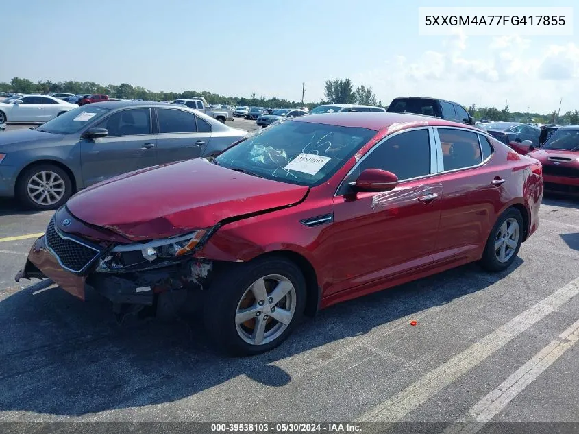 5XXGM4A77FG417855 2015 Kia Optima Lx