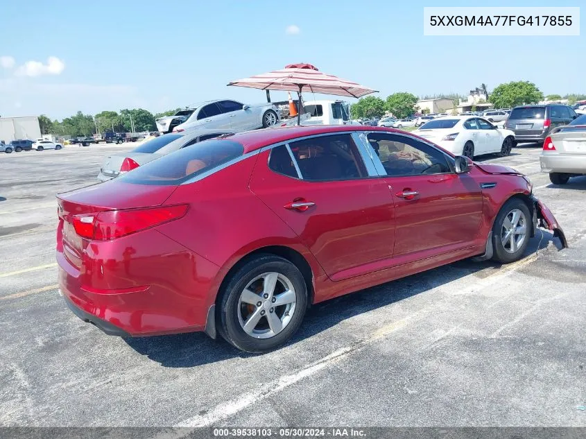 5XXGM4A77FG417855 2015 Kia Optima Lx