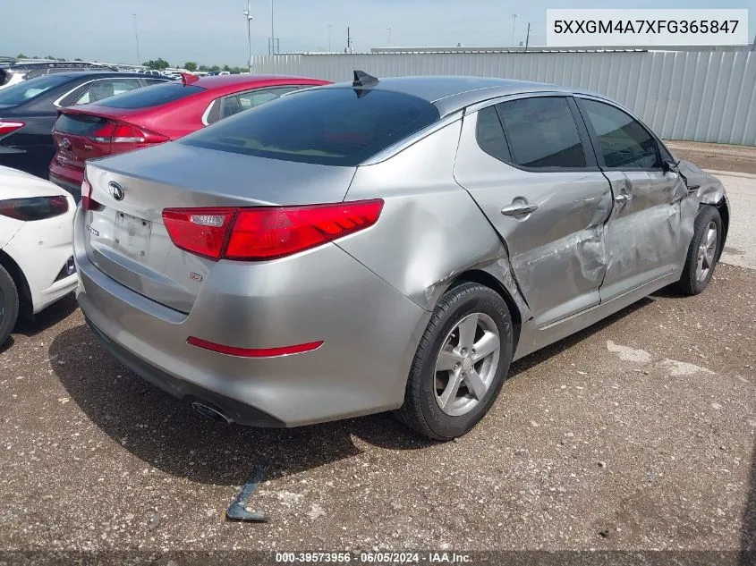 2015 Kia Optima Lx VIN: 5XXGM4A7XFG365847 Lot: 39573956