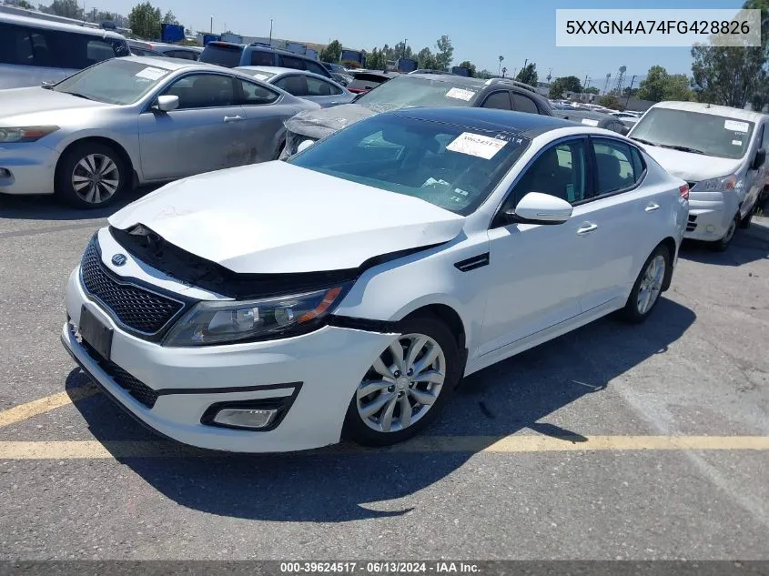 2015 Kia Optima Ex VIN: 5XXGN4A74FG428826 Lot: 39624517