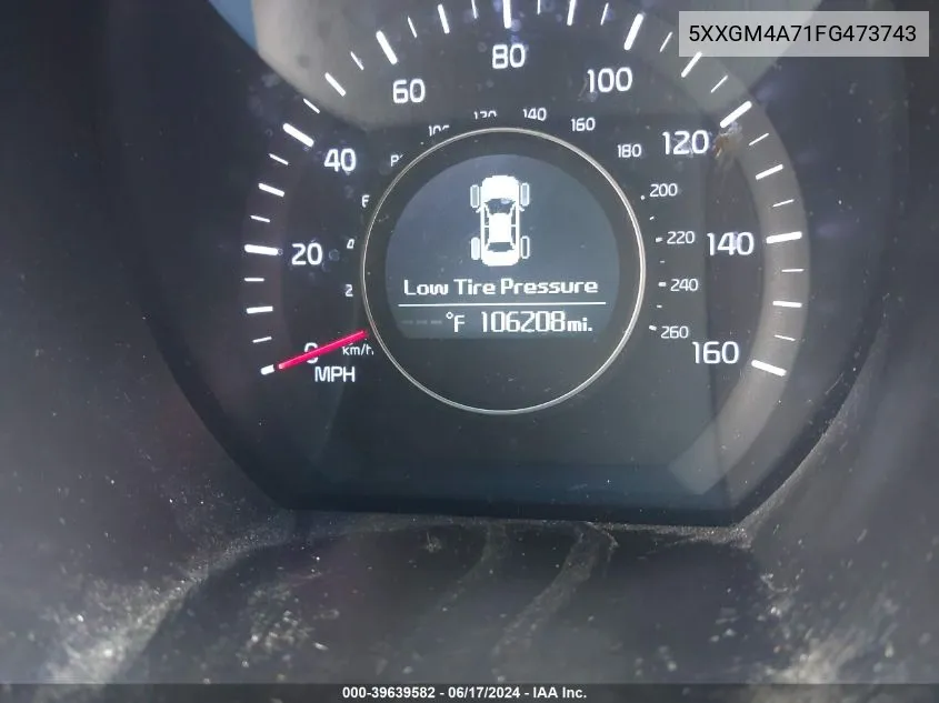 5XXGM4A71FG473743 2015 Kia Optima Lx