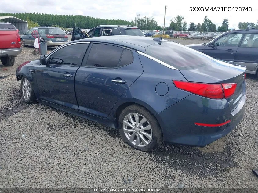 2015 Kia Optima Lx VIN: 5XXGM4A71FG473743 Lot: 39639582