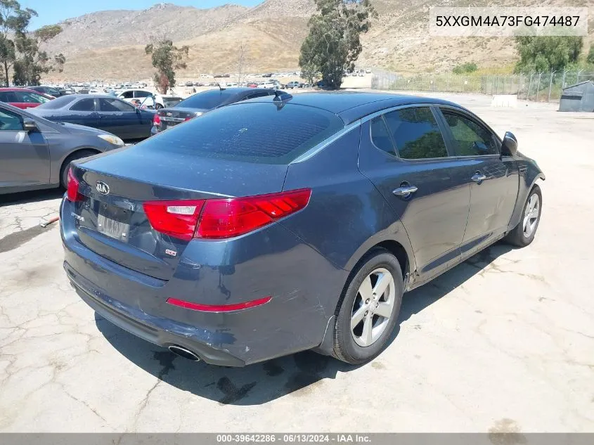 2015 Kia Optima Lx VIN: 5XXGM4A73FG474487 Lot: 39642286