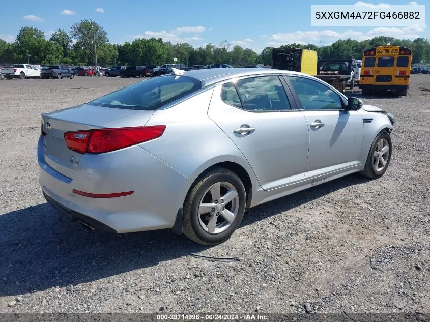 2015 Kia Optima Lx VIN: 5XXGM4A72FG466882 Lot: 39714996