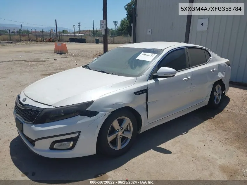 2015 Kia Optima Lx VIN: 5XXGM4A7XFG358784 Lot: 39720622