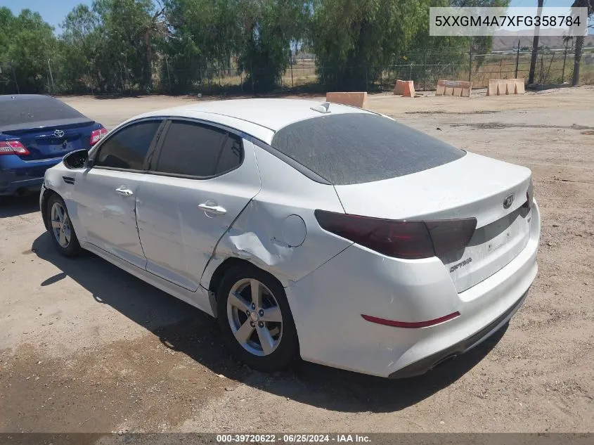 2015 Kia Optima Lx VIN: 5XXGM4A7XFG358784 Lot: 39720622