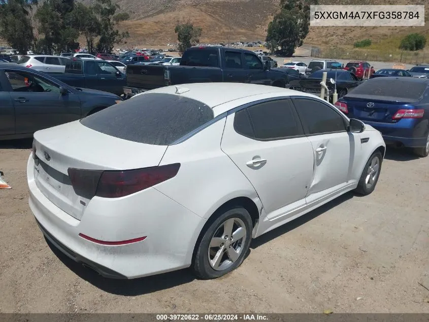 2015 Kia Optima Lx VIN: 5XXGM4A7XFG358784 Lot: 39720622