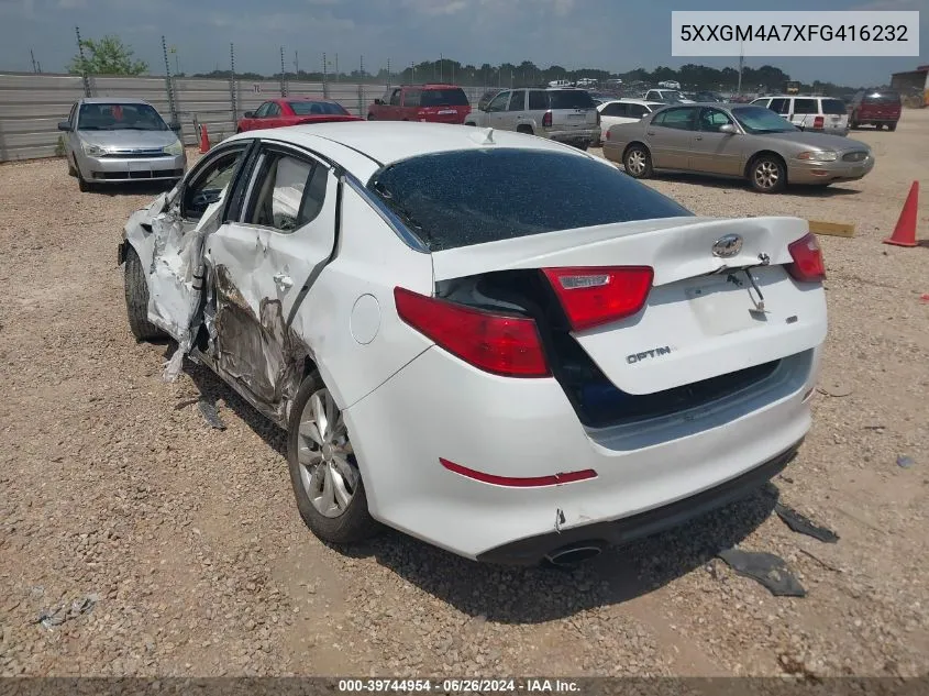 2015 Kia Optima Lx VIN: 5XXGM4A7XFG416232 Lot: 39744954