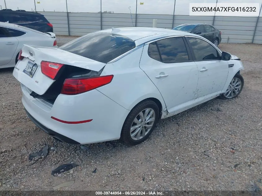 2015 Kia Optima Lx VIN: 5XXGM4A7XFG416232 Lot: 39744954